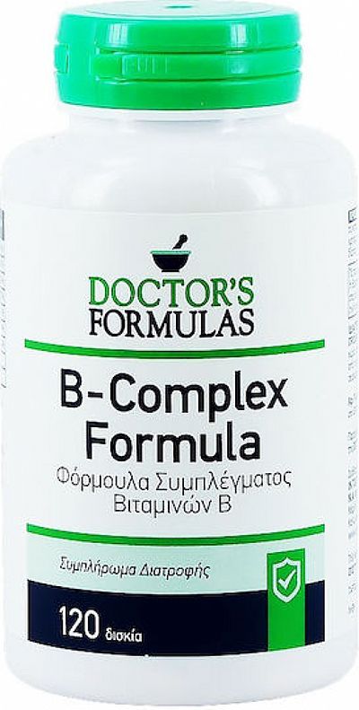 Doctor's Formulas B-Complex Formula Βιταμίνη για Ενέργεια, Ενίσχυση του Ανοσοποιητικού & το Νευρικό Σύστημα 120 ταμπλέτες