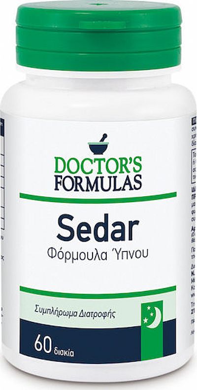 Doctor's Formulas Sedar Συμπλήρωμα για τον Ύπνο 60 ταμπλέτες