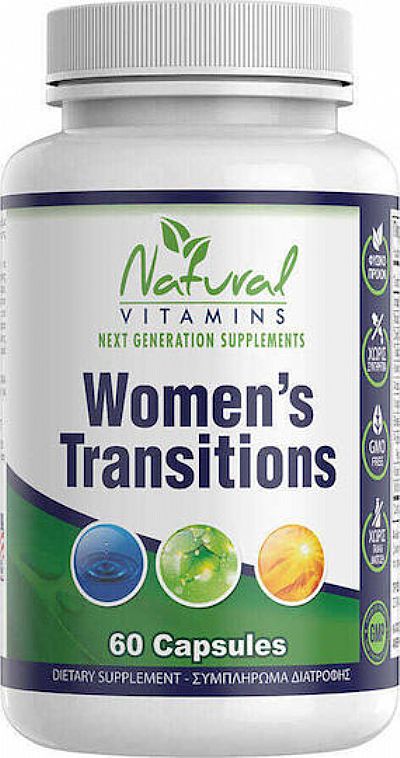 Natural Vitamins Women's Transitions Συμπλήρωμα για την Εμμηνόπαυση 60 κάψουλες