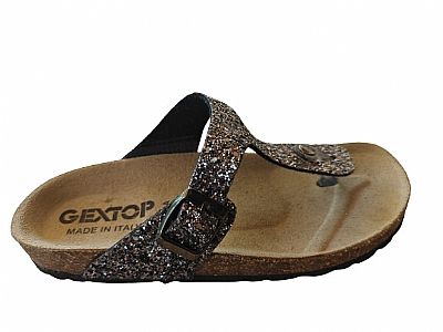 Παντόφλες με δάχτυλο σε μάυρο χρώμα.Δερμάτινος πάτος.Κωδ 148