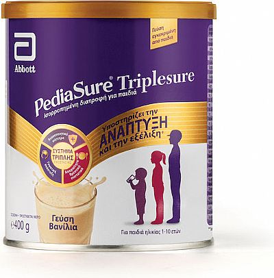 Pediasure Triplesure γάλα σε σκόνη για 12+ Μηνών 400gr. Γεύση Βανίλια.