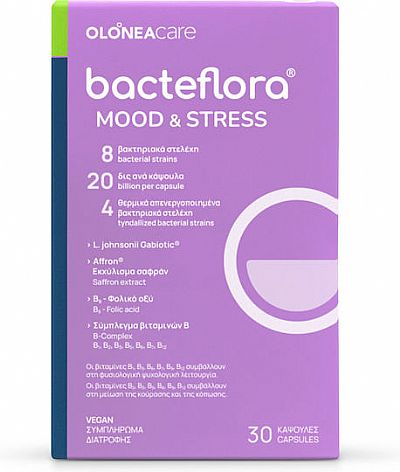 Olonea Bacteflora Mood & Stress Συμπλήρωμα για την Μνήμη & τη Συγκέντρωση 30 κάψουλες