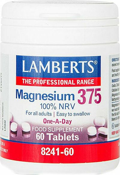 Lamberts Magnesium 100% NRV 375mg 60 ταμπλέτες