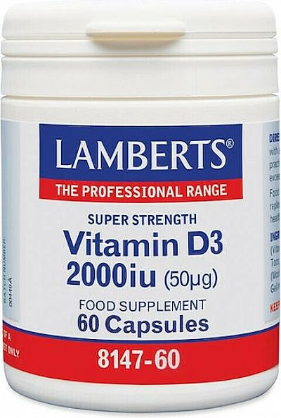 Lamberts Vitamin D3 Βιταμίνη 2000iu 60 κάψουλες