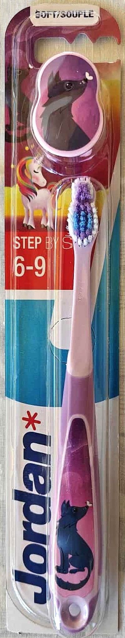 Jordan Παιδική Οδοντόβουρτσα Μπλε Soft Step 6-9 χρονών.Ροζ