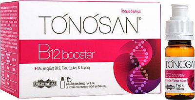 UNI-PHARMA Tonosan B12 Booster500mg 15 x 7ml. ΛΗΞΗ 12-2025