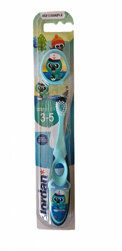 Jordan Step Παιδική Οδοντόβουρτσα Γαλάζια για  παιδιά 3-5 Χρονών