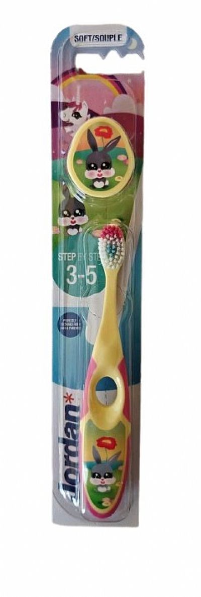 Jordan Step Παιδική Οδοντόβουρτσα για  παιδιά 3-5 Χρονών.Κίτρινη