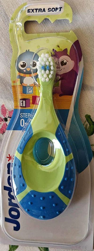 Jordan Step By Step Παιδική Οδοντόβουρτσα για 0-2 ετών.Χρώμα μπλε-πράσινο