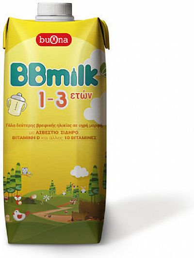 Buona Έτοιμο Ρόφημα Γάλακτος BBmilk Bio 1-3 Ετών για 12+ Μηνών 500ml