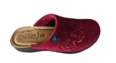 FlyFlot χειμερινές ανατομικές παντόφλες. Κωδ:11140.Χρώμα βελουτέ μωβ