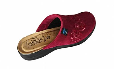 FlyFlot χειμερινές ανατομικές παντόφλες. Κωδ:11140.Χρώμα βελουτέ μωβ