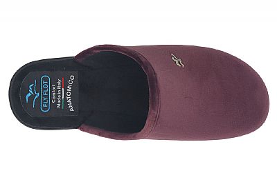 FlyFlot χειμερινές ανατομικές παντόφλες. Κωδ:P3T75PD.Χρώμα βελουτέ βιολετί
