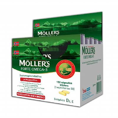 Moller's Forte Omega-3 Μουρουνέλαιο 150 κάψουλες
