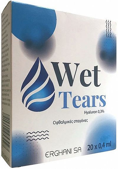 Wet Tears Hyaluron 0.3% Οφθαλμικές Σταγόνες με Υαλουρονικό Οξύ για Ξηροφθαλμία 20x0.4ml