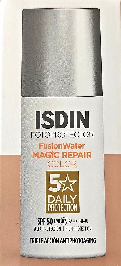 ISDIN Fotoprotector Fusion Water Magic Repair Color SPF50 - Αντηλιακό Προσώπου με Χρώμα, 50ml