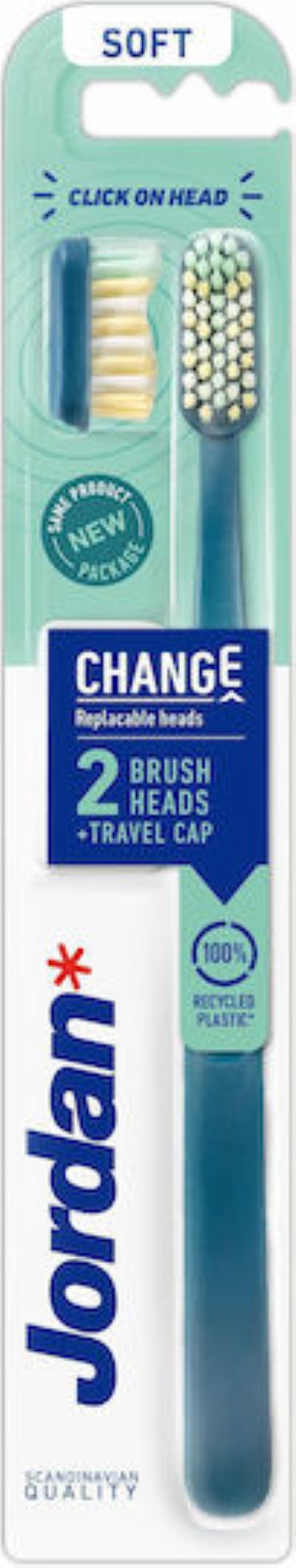 JORDAN οδοντόβουρτσα με δύο κεφαλές (Τυχαία Επιλογή)