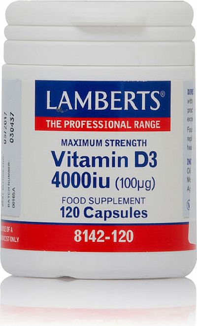Lamberts Vitamin D3 4000iu 120 κάψουλες