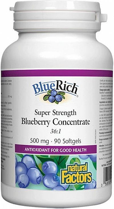 Natural Factors Bluerich 500mg 90 μαλακές κάψουλες Natural