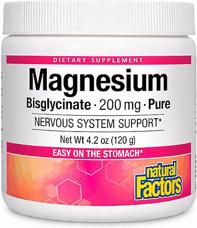 Natural Factors Magnesium Bisglycinate σε μορφή σκόνης 120gr