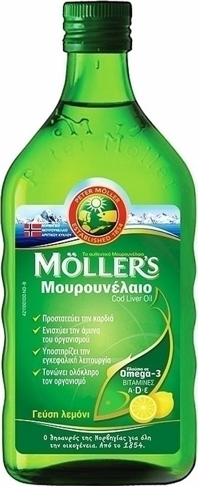 Mollers Cod Liver Oil 250ml Λεμόνι 
