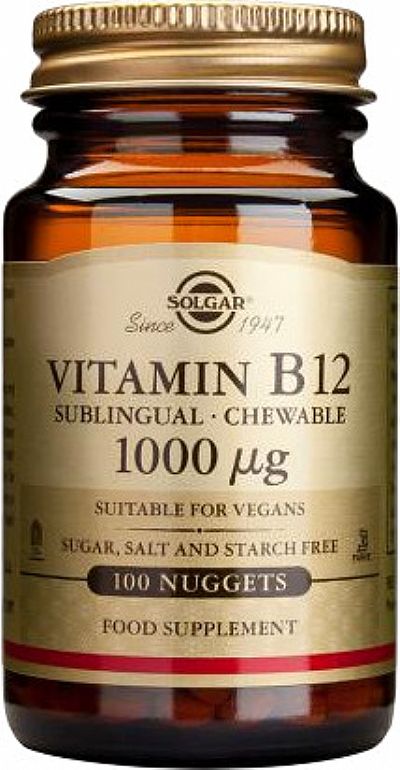 Solgar Vitamin B12 1000mcg, 100 υπογλώσσια δισκία