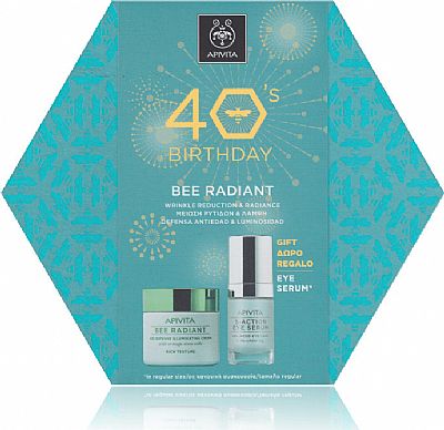  Apivita 40s Birthday Set Bee Radiant Κρέμα Πλούσιας Υφής 50ml + Δώρο 5 Action Eye Serum 15ml