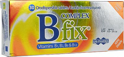 Uni-Pharma B Complex Fix 30 ταμπλέτες 